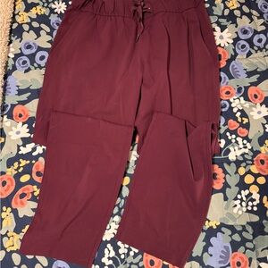 Lululemon Burgundy Drawstring Pants